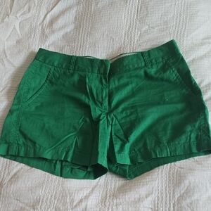 J.Crew Green Chino Shorts Size 8